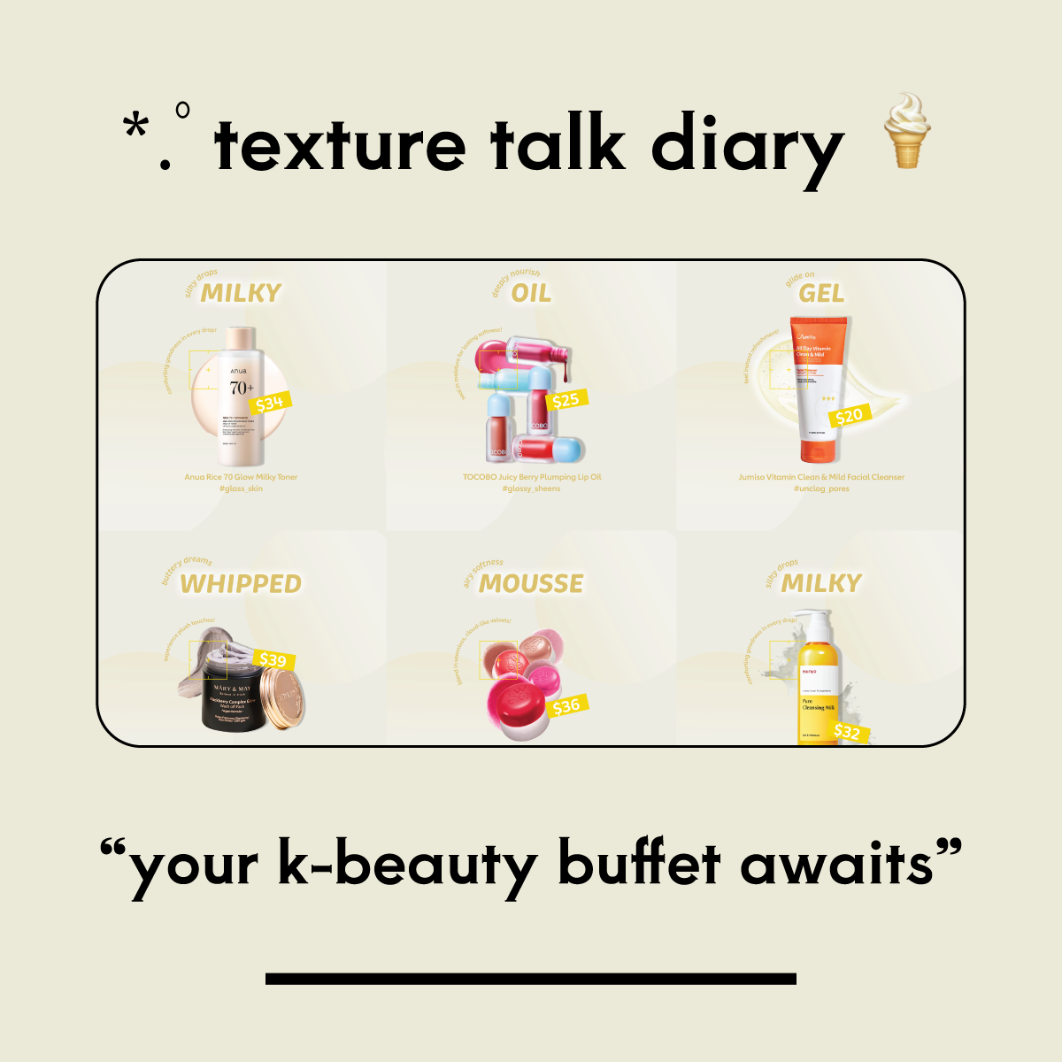 Texture Talk Diary š¦ Beauty in Sensesā¦