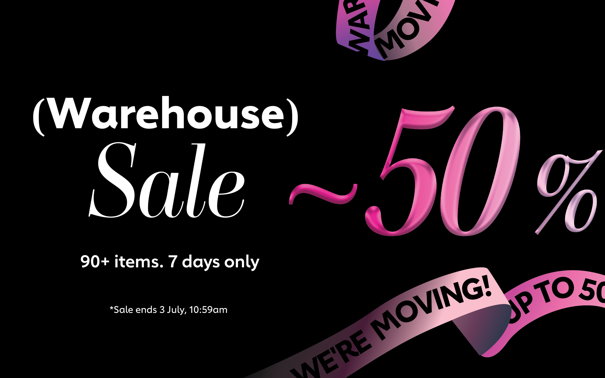 Warehouse #SALE 📦 up to 50% OFF 📦