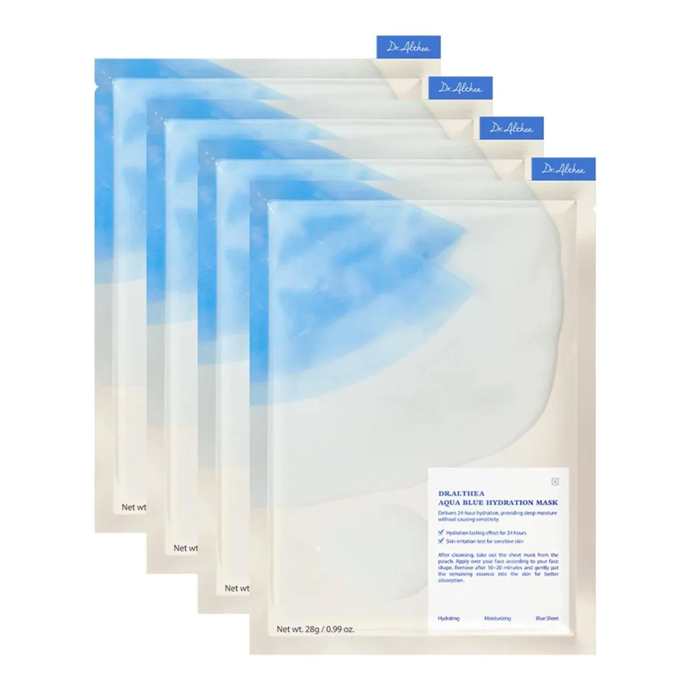 Aqua Blue Hydration Mask Set [4 Masks]