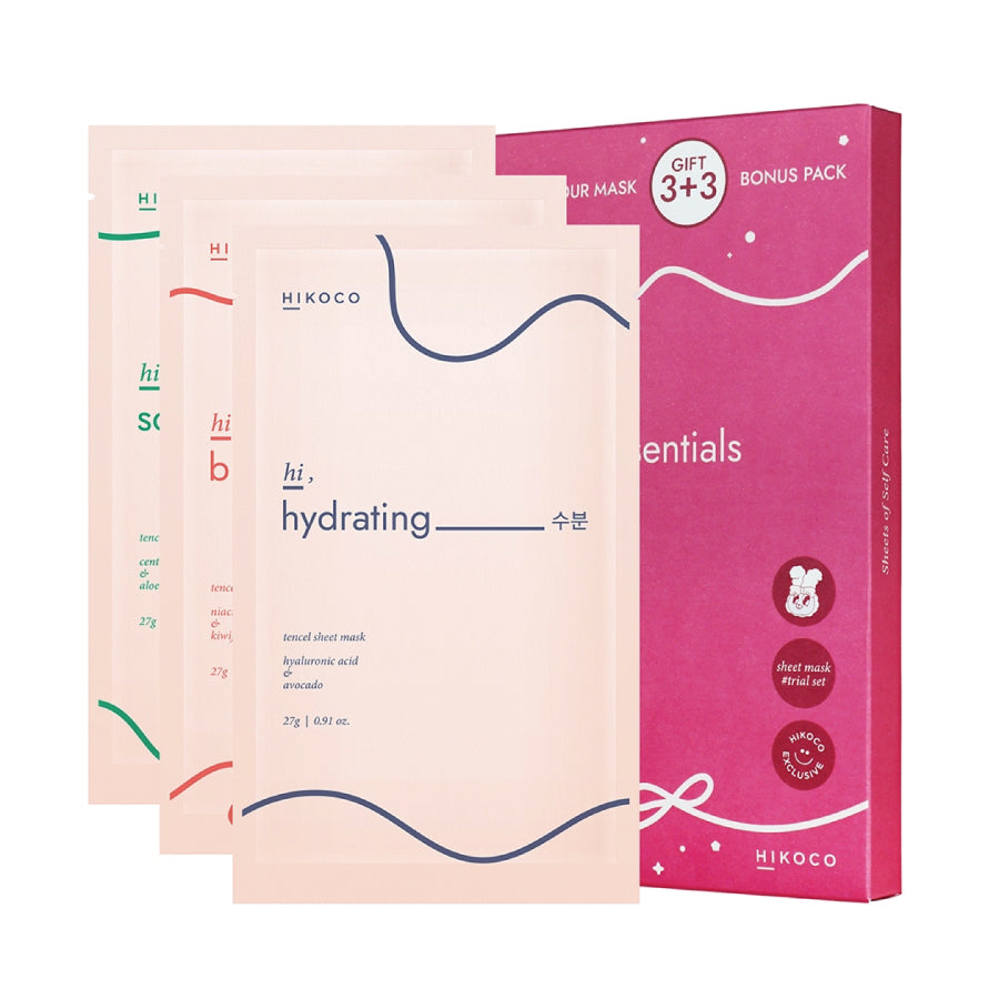 Hi, Glow Essentials Sheet Mask Set [Buy 3, Get 3 FREE]