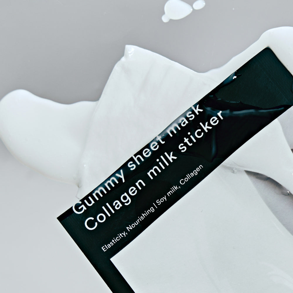 Gummy Sheet Mask Collagen Milk Sticker Set [10 Masks]