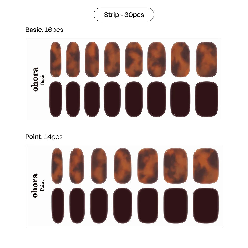 Semi-Cured Gel Nail [#N Pumpkin Swirl]