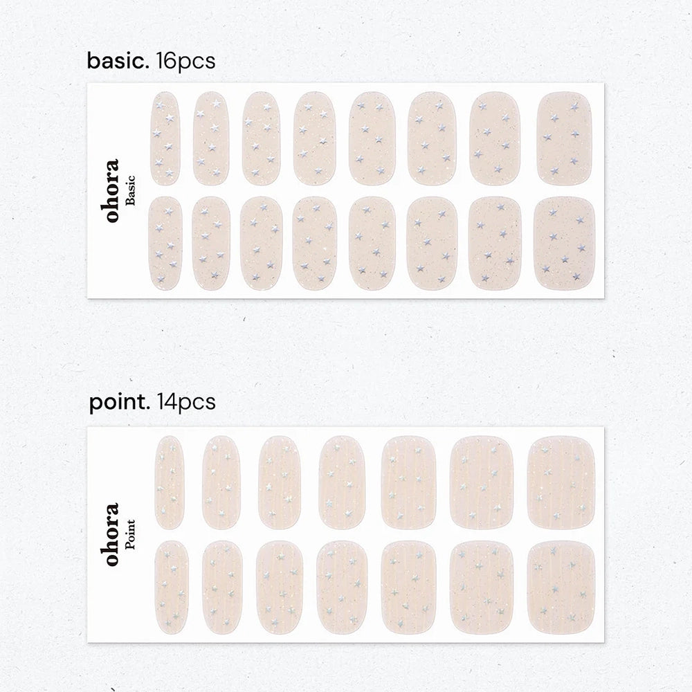 Semi-Cured Gel Nail [#N Milky Star]