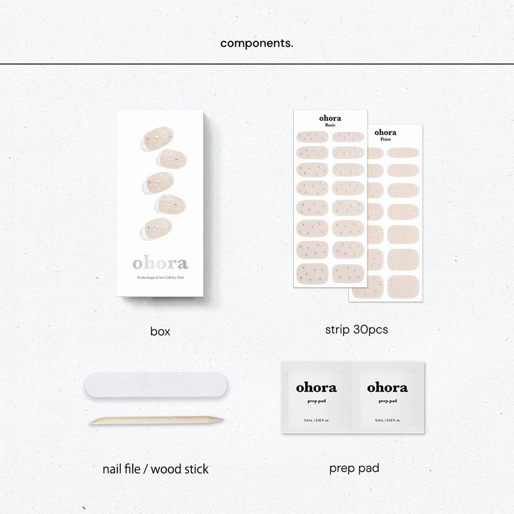 Semi-Cured Gel Nail [#N Milky Star]