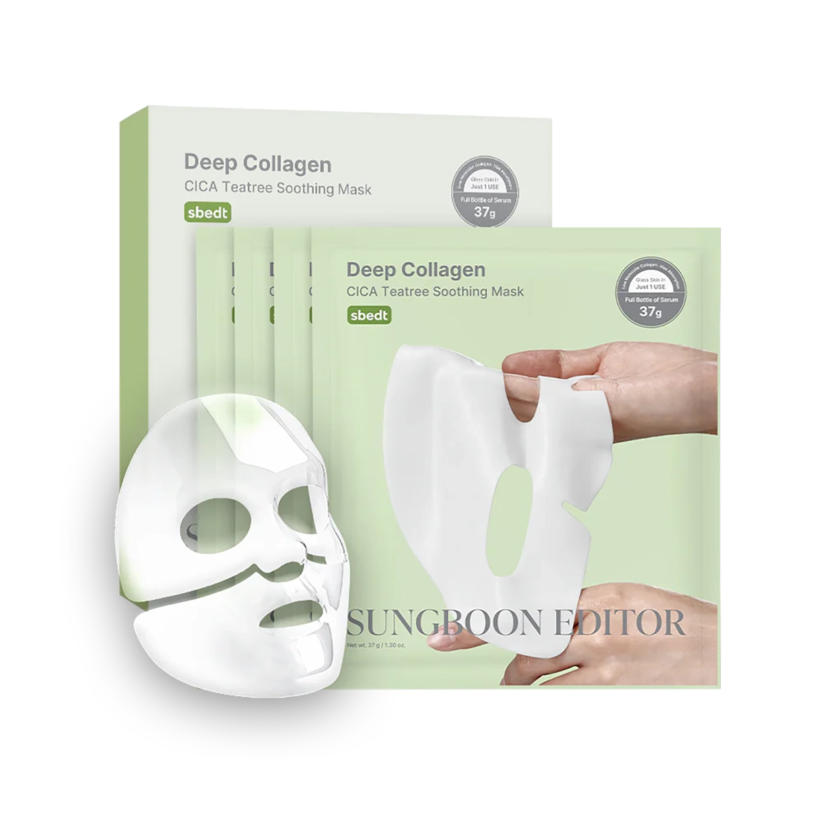 Deep Collagen Cica Teatree Soothing Mask Set [4 Masks]