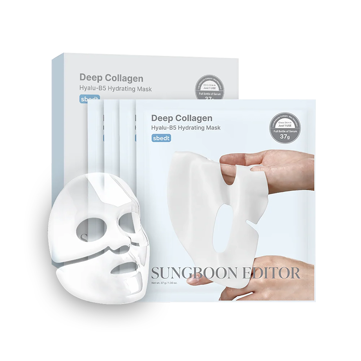 Deep Collagen Hyalu-B5 Hydrating Mask Set [4 Masks]