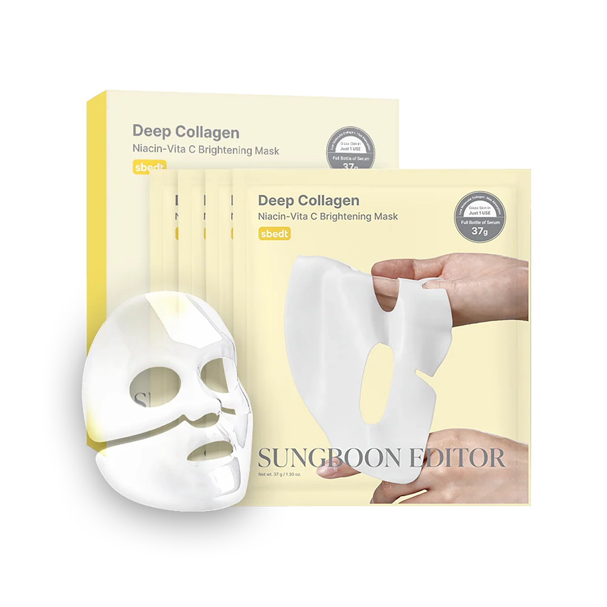 Deep Collagen Niacin-Vita C Brightening Mask Set [4 Masks]